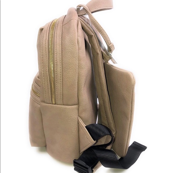 Steve Madden Mini Backpack Purse Nude Tan Blush - Picture 2 of 7